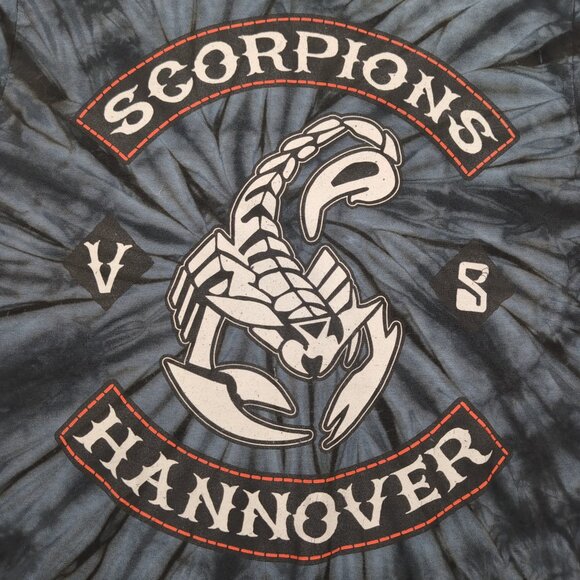 Scorpion Hannover Drake Tour Unisex Black/Grey/Blue T-Shirt Graphic Print Size M - Picture 3 of 8